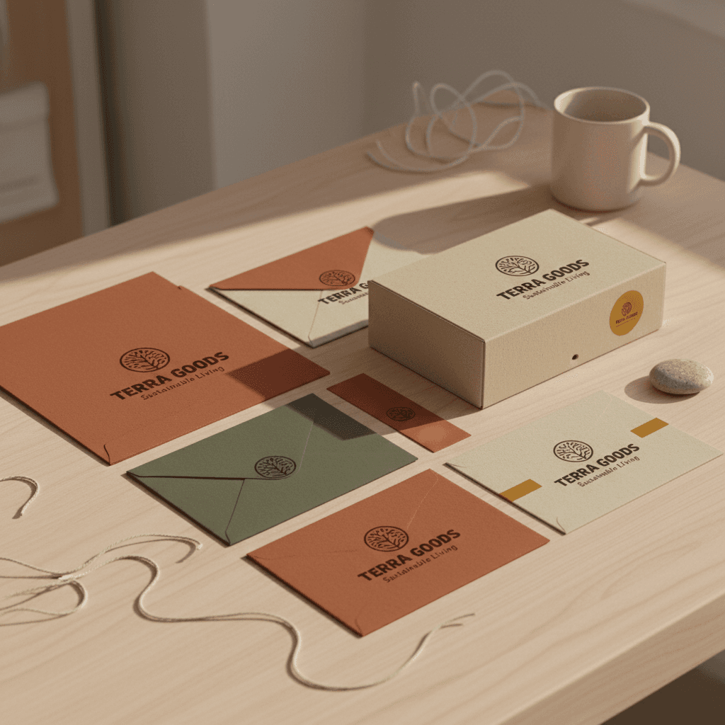 Complete brand system applied across different material applications